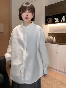 White Lace Splice Womens Shirt Spring Autumn New Style Premium Lightweight Age-Defying Fashionable Inner Wear Layered Top