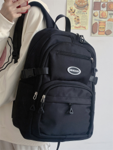 Pure Color Junior High School Bag Japanese Style INS High School and College Bag Large Capacity Versatile Shoulder Bag for Girls