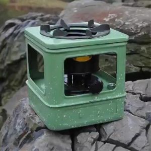 《223》Vintage Outdoor Camping Stove Portable Oil Lamp Cooking Equipment Windproof Commercial Use Picnic Supplies Home Use