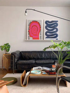 Modern Minimalist Wave Pattern Decorative Painting Ancient Style Poster Framed Home Decoration Artwork New 2025 from China