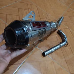 KNALPOT GTX 110 130 CC UJUNG KARBON