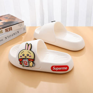 รองเท้าแตะส้นแบนหนาสำหรับผู้หญิง Chiikawa Uzaki รองเท้าแตะลายการ์ตูนสำหรับใส่ในบ้านและกลางแจ้งในช่วงเทศกาลปีใหม่ รองเท้าแตะส้นแบนแบบสวมสบาย