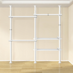 WEILAISHI | Space-Saving Easy Assembly Metal Frame Closet Small Space