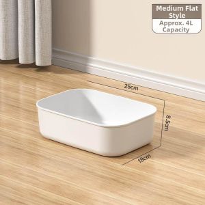 YUYOU | Thick Rectangular White Storage Box Plastic