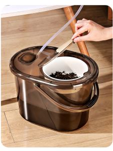Tea Bucket Tea Dust Separation and Filtration Drain Bucket Tea Ceremony Tea Table Trash Can Kung Fu Tea Utensils For Home Waste Water Bucket