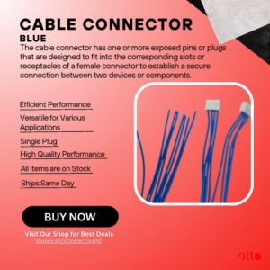 Cable Connector (One plug only Color Blue) 1200mm