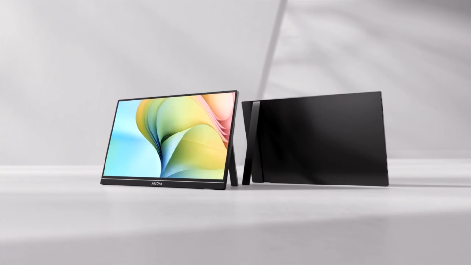 ARZOPA Z1RC - 16" 2.5K Portable Monitor 2560x1600 QHD IPS Display 123% sRGB with Built-in Stand USB-C HDMI Eye Care External Second Screen for Mac Laptop Phone PS4/5 Xbox Switch