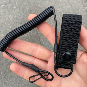 Retractable Coiled Safety Tool Lanyard Anti‑Lost Tool Tether with Snap Hook & Adjustable Wrist Belt Heavy‑Duty Anti‑Drop Strap