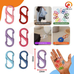 [RO ACC] NANVAN NVN-HK01 GANTUNGAN HOOK MINI - KLIP GANTUNGAN WARNA WARNI SERBAGUNA - PENGAIT UNTUK TASBOTOLKUNCI DLL