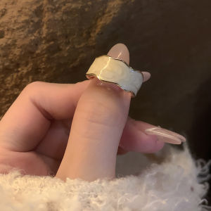 Luxurious Double Layer Open Ring Stylish French Elegance Finger Ring Stackable Unique Design Fashionable Jewelry Accessory