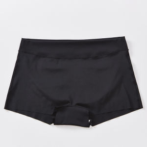Mid-Waist Ice Silk Cotton Pure Color Underwear for Women Boxer Style Mid-Length Briefs Anti-Bacterial Safety Pants for Youth