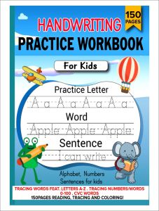 Practice Writing Tracing Coloring and Reading (Back to Back Print) 150pages