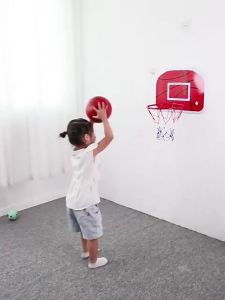 Bola 47x33cm Indoor Mini Basketball Hoop Backboard Ring Mini Basket Ball Ring Set For Play Kids Ball Toys Shatterproof Hanging Basketball Court Children Sports Toy Lifetime Basketball Hoop