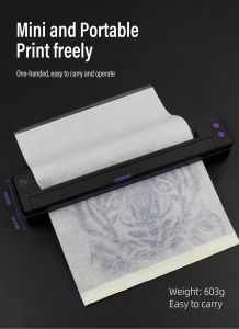tattoo printer MHT-19 /ปริ้นผ่านสมาร์ทโฟนไอแพด มีแบตเตอรี่ในตัว