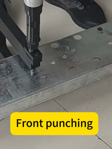 C-shaped steel lithium battery punching machine handheld electric punch fully automatic CNC perforating machine for solar brackets outdoor punching work