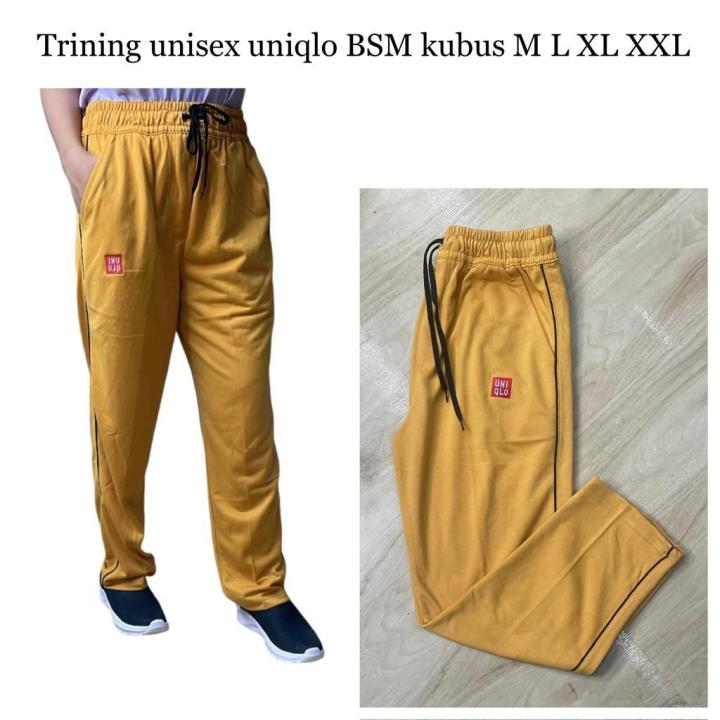 TRAINING UNIQLO UNISEX Pants Unisex Casual Pants Panjang Mid Waist