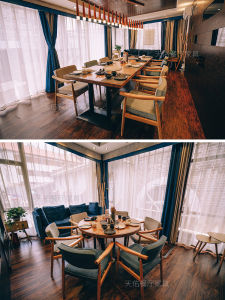 Commercial Solid Wood Dining Table And Chairs for Restaurant Bars Japanese Cuisine Small Eatery Pub Suitable for Business Use