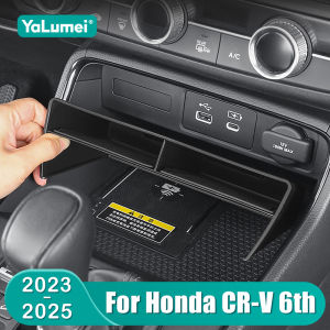 For Honda CRV 2023 2024 2025 2026 CR-V 6th Gen Hybrid Car Central Console Storage Box Organizer Container Tray Cover Accessories