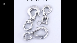 304 Stainless Steel Safety Latch Jaw & Eye Swivel Lifting for Rigging Towing Trailer Crane Cargo Hook