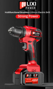 OULIXI 21V สว่านไร้สาย มอเตอร์ไร้แปรงถ่าน สว่านกระแทกไร้สาย​ ​3 ระบบ​ 2 เกีย​​ พร้อมชุดเครื่องมือ​ คอลเล็ตล็อคตัวเอง สำหรับงานหนัก พร้อมชิ้นส่วนโลหะที่มีความแข็งสูงและอุปกรณ์เสริมครบชุด สำหรับเจาะไม้ คอนกรีต ผนัง แผ่นโลหะ