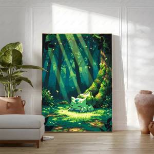 Bandai | Pokemon Mega Evolution HD Canvas Nghệ Thuật Treo Tường Anime Poster Chống Thấm Nước In Phong Cách Hiện Đại Trang Trí Nhà Cho Phòng Ngủ Phòng Khách