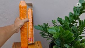 เทียนพรรษา ลายมังกร 5x35 ซม. เทียนเหลือง ถวายวัด เทียนแกะลาย เทศกาล เข้าพรรษา ทำบุญ ชุดบุญ