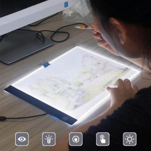 Upgraded A4/A3 LED Copy Board with Scale Magnetic Professional Light Table Black Edging with 4 Magnets Artcraft Tracing Pad Light Box Tracer for Christmas Gift Diamond Painting X-ray View Artists Drawing Sketching Animation Stenciling