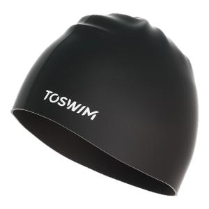 toswim | Waterproof Comfortable Swim Cap for Long Hair and Large Head Sizes Silica Gel
