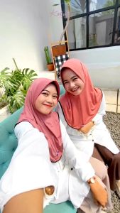 Hijab Bergo Hamidah Instan Ayra Jilbab Polet Hitam Kerudung Terbaru Model Pinguin Jersey