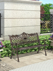 ZIYE | Vintage Cast Aluminum Park Bench