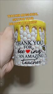 TEACHER MUGS EMBOSSED ILLUSION PRINTS WITH BOX AND LABEL