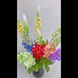 COD 1PCS BUNGA HYACINTH TANGKAI PANJANG DAUN OVAL 74CM HYACINTH DAUN GERIGI 72CM ARTIFICIAL BUNGA PALSU SNAPDRAGON PREMIUM UNTUK DEKORASI PERNIKAHAN RUANG TAMU BUKET TERMURAH