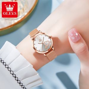 OLEVS Women's Watch: A Luminous Diamond Dial & Waterproof Elegance