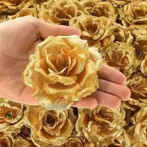 30 Chiếc Vàng 8CM Nhân Tạo Hoa Hồng Hoa Giả Cho Giáng Sinh Xmas Trang Trí Cây Nhà Năm Mới 2026 Đảng Phụ Kiện
