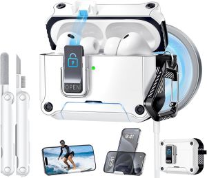 2026 Newest for AirPods Pro 3 Case Compatible with MagSafe Designed with Automatic Switch Rugged Tough Hard Shell AirPod Pro3 
