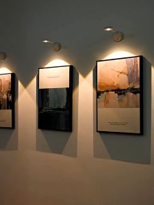 LED Type-C Rechargeable Motion Sensor Wall Light 3-Color Dimming Night Light Spotlight for Gallery Stairs Kitchen Bedroom Mural Living Room Background Decoration Lighting