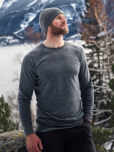 Merino Wool Quick Drying Insulated Mens Long Sleeve T-shirt