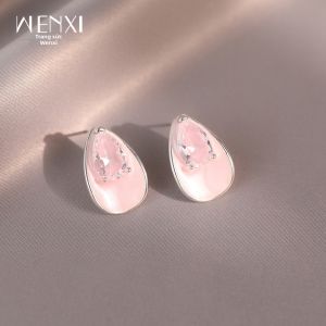 WENXI | Bông Tai Hình Giọt Nước Xanh Dripped