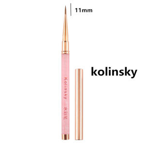 1/2PCS New Kolinsky Acrylic Nail Brush Purple Nails Brush Art Acrylic Pure Kolinsky Sable Brush 3D Painting Pen