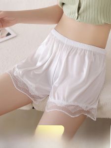 MiiOW | Womens Safety Pants Summer 2025 New Non-Rolling Edge Home Wear Bottoming Pants Outwear Lace Trim Cat Person MiiOW