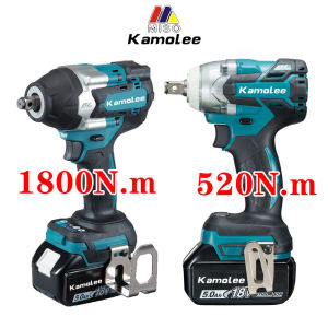 [300 dari cuci gudang] Kamolee Tool DTW285 520 N.m 1/2" 1/4" Cordless Electric Impact Wrench Kompatibel Dengan Baterai Makita