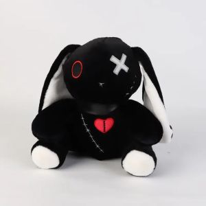 Đáng Sợ Goth Bunny Plush 25cm Màu Đen Và Trắng Tương Phản Thỏ Điên Ma Quái Gothic Thú Nhồi Bông Dễ Thương Halloween Quà Tặng Sinh Nhật Cho Mọi Lứa Tuổi