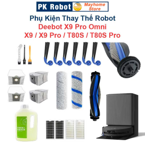 Phụ Kiện Thay Thế Robot Deebot X9 Pro Omni X9 X9 Pro T80S T80S Pro/ Chổi Lăn Chổi Cạnh Bộ Lọc Cuộn Lau Túi Bụi/