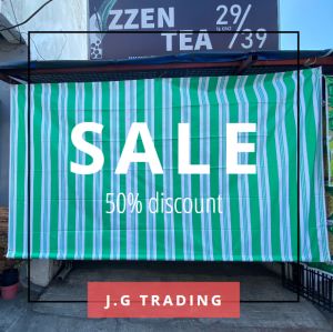 4x15ft Roll Up and Roll Down Stripe Lona 100% Waterproof Trapal Lona tolda outdoor trapal tolda