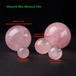 Rose quartz crystal ball love crystal used for home decoration desktop ornaments holiday gifts