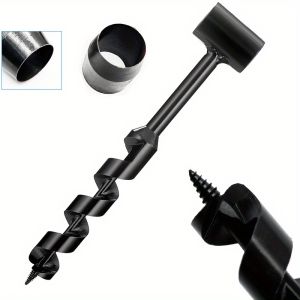 Outdoor survival manual drill bit woodworking extended hand drill black four-edge drill bit multifunctional drill bit