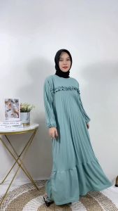 CARLINA GAMIS L XL XXL NAZWA PLISKET MAXY MURAH DRESS PANJANG WANITA