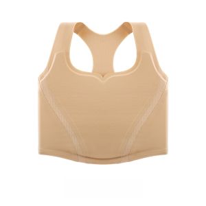 PIER N°5 | Herbal Origin Color Sports Bra Womens Flatting Chest Shaping Seamless Invisible Shockproof Ultra Flat No Breasts Stand Out