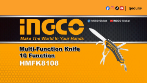 INGCO FOLDING MULTI FUNCTION TOOL | 10 FUNCTIONS | HMFK8108