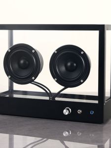 Modern Transparent Metal Bass Speaker Home Living Room Desktop Decoration Wireless Bluetooth Speaker Acrylic Geometric Ornament